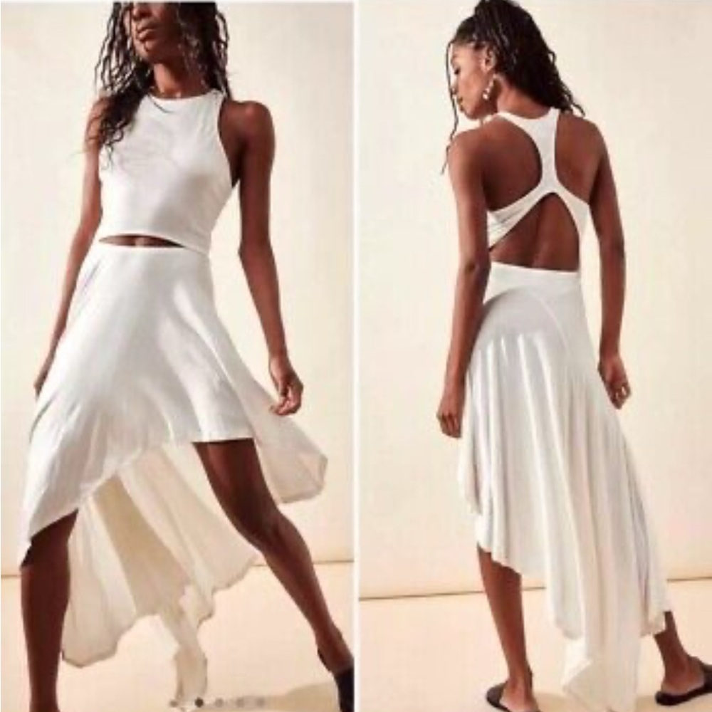 Free People Bethany Midi White Maxi Dress NWT